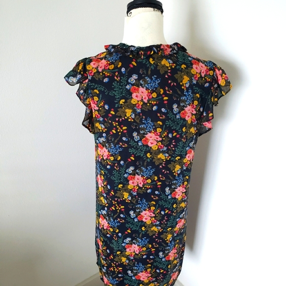 💐 Madewell silk dress. floral black ruffles size 2 💐 - Picture 9 of 9